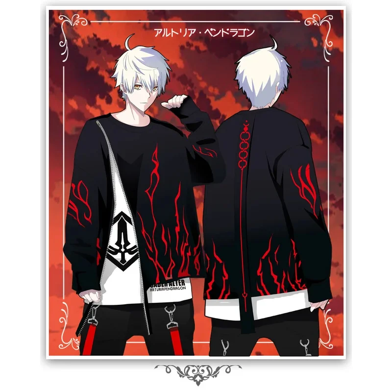 CyAnime Fate/stay night Saber Alter Cosplay Costume Fate fgo T-shirt Fake two pieces Long Sleeve Hoodie & Short Sleeve Tops suit view 4