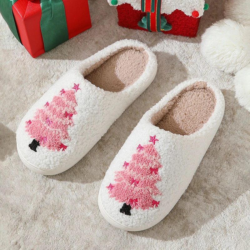 Women Shoes Winter - Chaussons de Noël moelleux pour femmes,