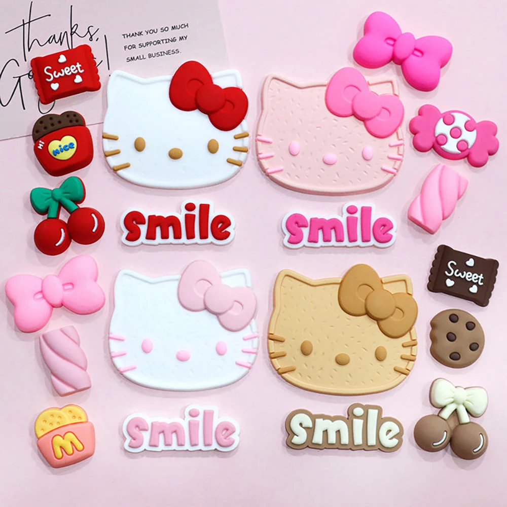 Kawaii Anime Sanrio Hello Kitty Paster Diy Accessory Cars Windows Phone Table Walls Dolls Decoration