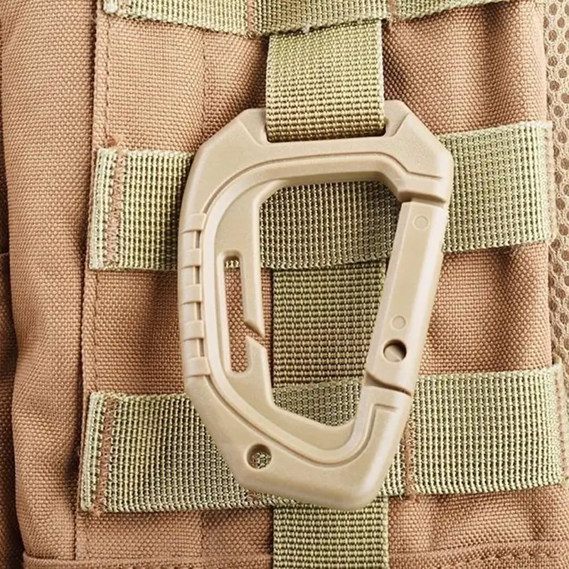 التكتيكية D-حلقة حلقة تسلق كليب مولي حزام مرفق سريع مزلاج السنانير على ظهره مشبك معلق للسفر في الهواء الطلق التخييم