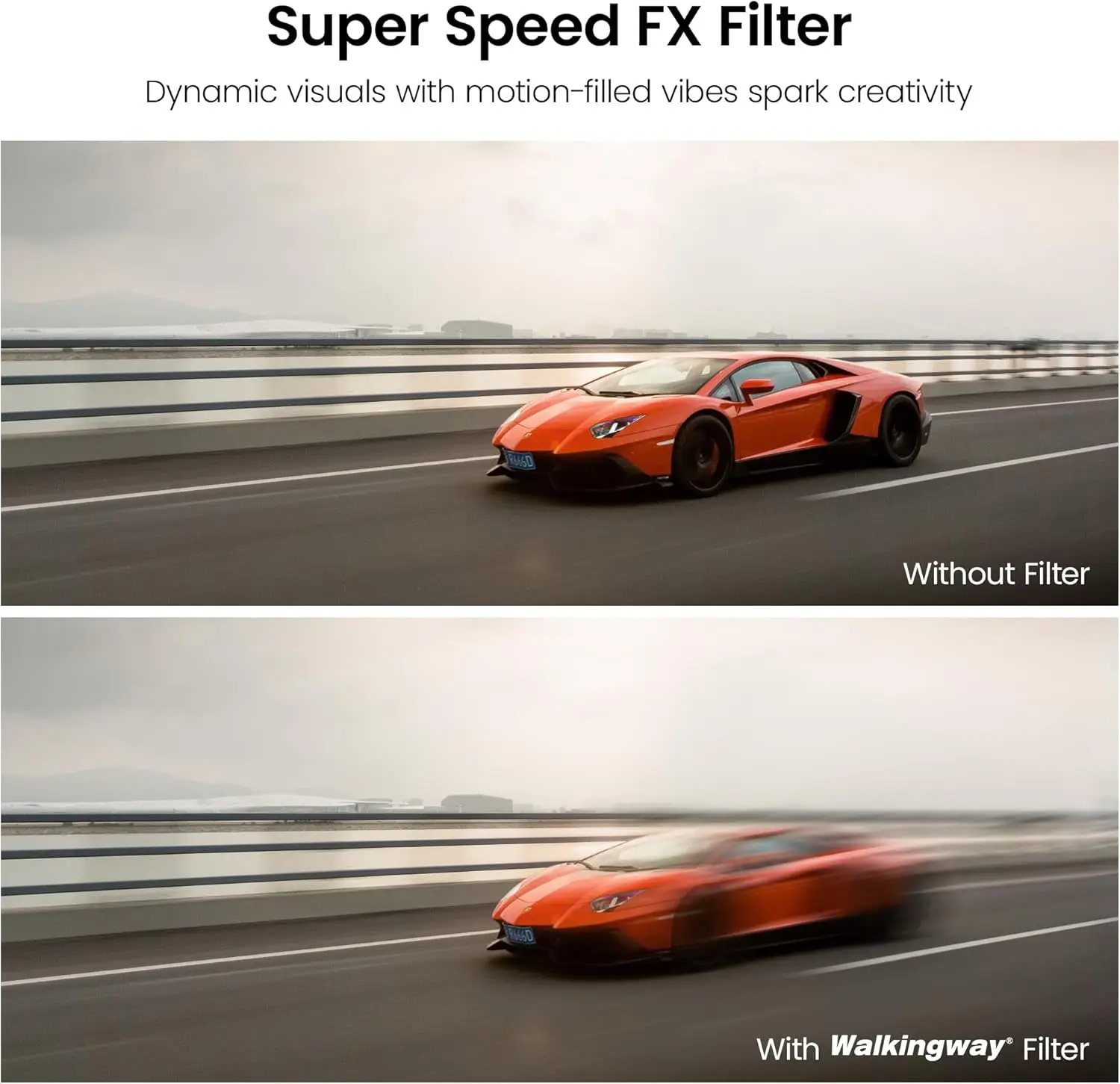 Walking Way Filter Super Speed FX Unilateral Motion Blur Prism Lens Effect Filter Rotatable Optical Glass for Camera Photography