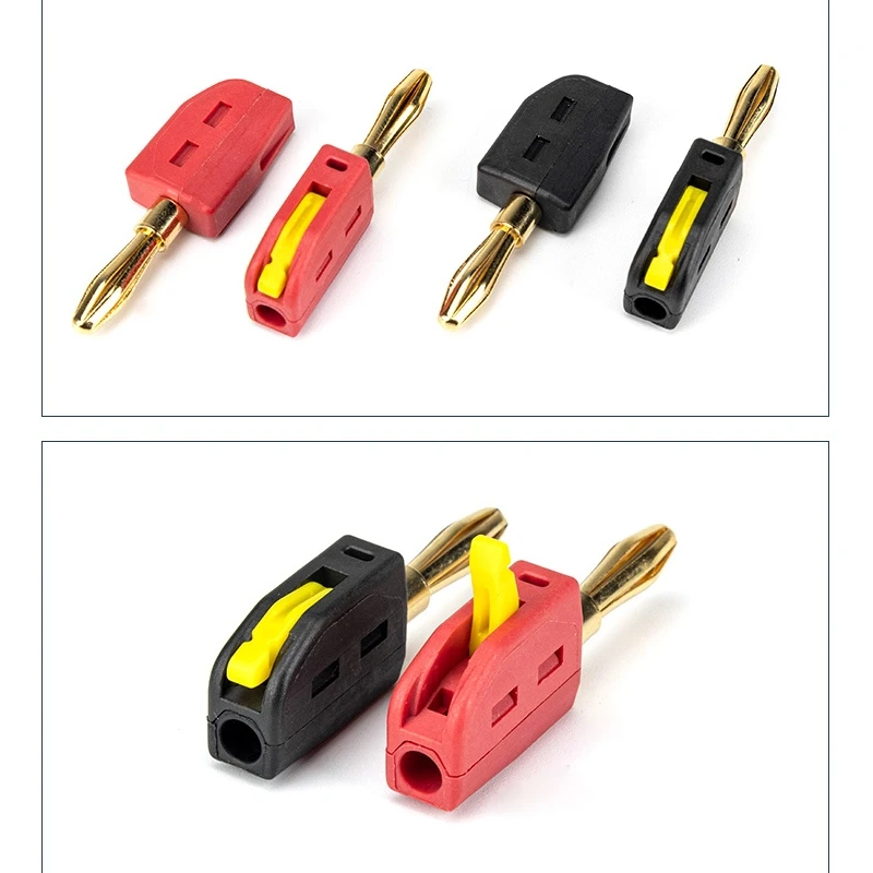 1 قطعة اتصال سريع خالي من اللحام 4 مللي متر تيار عالي 32A قابس الموز مطلي بالذهب فانوس رئيس أداة اختبار الطاقة التوصيل #5