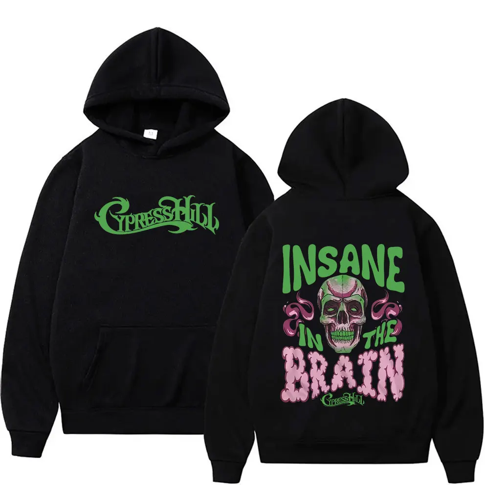 

Rapper Cypress Hill Black Sunday Insane in The Brain Hoodie Skeleton Print Tracksuit Men Women Fashion Hip Hop Pullover Hoodies