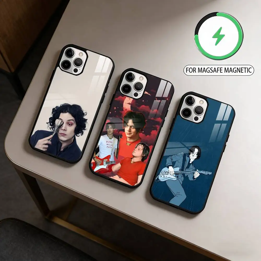 

Singer J-Jack W-White Phone Case For iPhone17,16,15,14,13,12,11 Plus,Pro Max Magnetic For Magsafe Wireless Charging