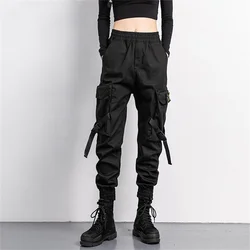 Fashion Korea Cargo Pants Women High Waist Loose Baggy Tactical Sweatpants Fashion Hip Hop Harajuku Joggers Trousers Female