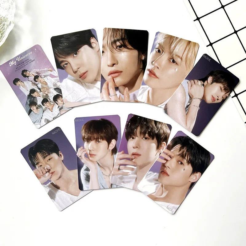 9pcs/set Kpop ATEEZ Spokesperson Co-branded Card Album Lomo Card Hongjoong Seonghwa Yunho Yeosang Mingi Postcard Collector Card