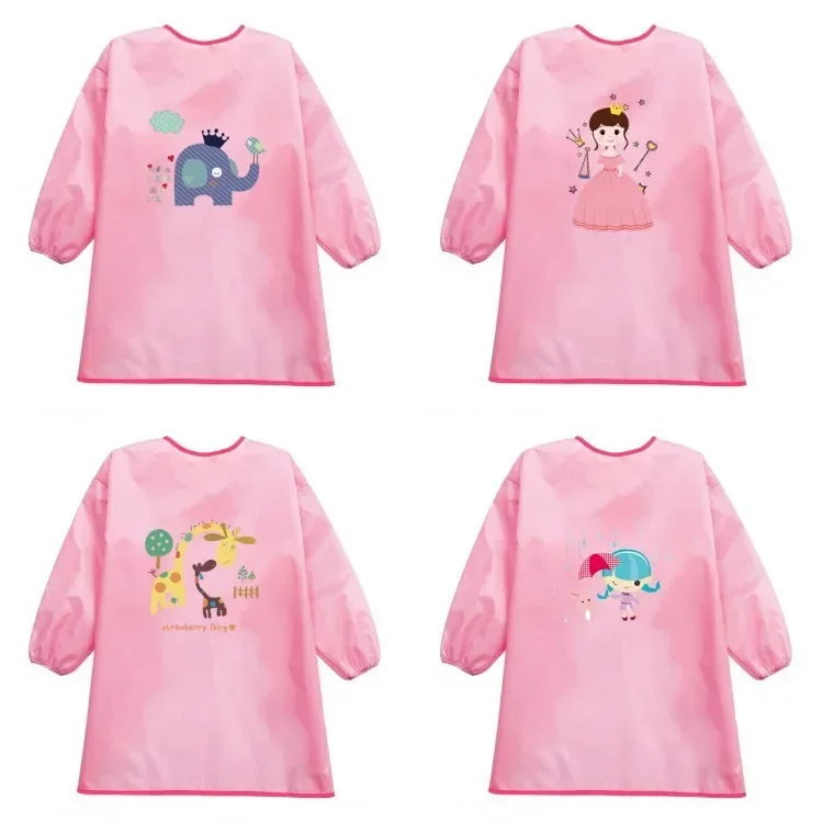 Waterproof Long Sleeve Apron Smock Bib Kids Painting Drawing  Art Aprons Learning Education Interesting Toys Painting Apron