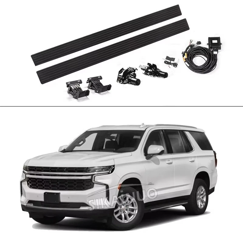 

Electric Side Steps Power Deployable Footrest Retractable Nerf Bar Automatic Stirrups Foot Pedals for Tahoe 2020+