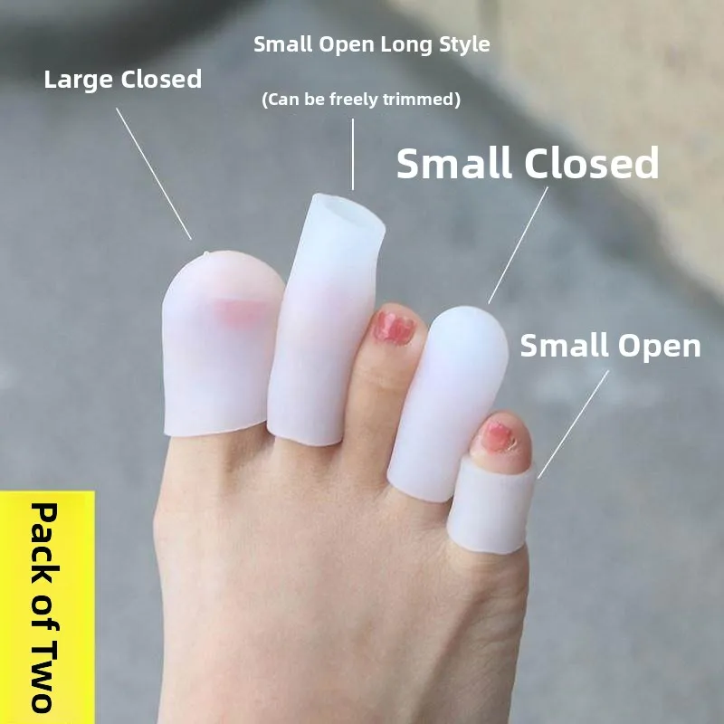 

Silicone Finger Ring Toe Protector Sport Anti-Wear Foot Pain Relief Toe Cap Friction Callus Old Wound Bubble Finger Head Cover