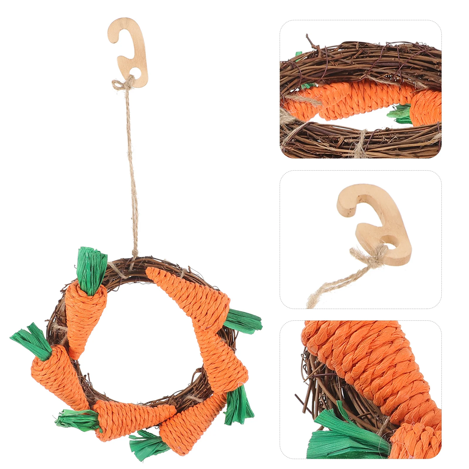 

Hanging Bunny Chewing Molar Accessory Small Pet Cage Chewing Aid for Hamster Rat Guinea Chew Toys Pet Chew Toys