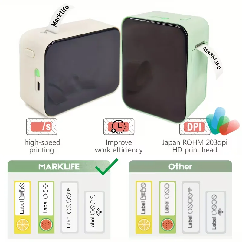 Bluetooth mini printer label machine jewelry price tag identifier name sticker P15 portable thermal printer