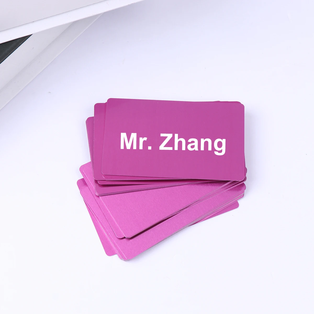 

50Pcs Thin Colored Aluminum Business Cards Rose Size DIY Cnc Machine Engraver Flexible Portable Holder