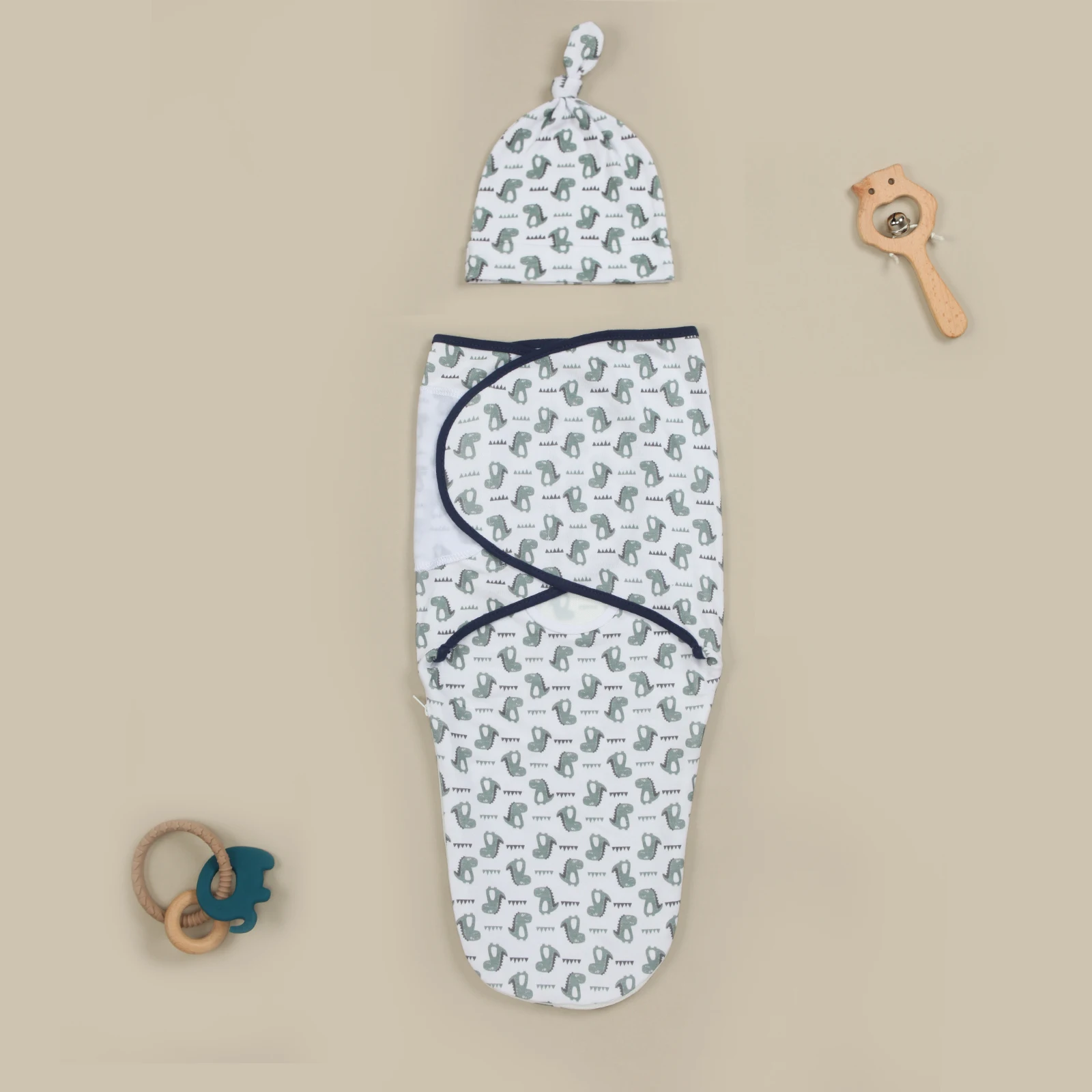 

Пеленки-коконы и повязки на голову для новорожденных, мягкие пеленки-коконы для малышей 0-3 месяцев, дизайн пеленки имитирует форму (с принтом животных)