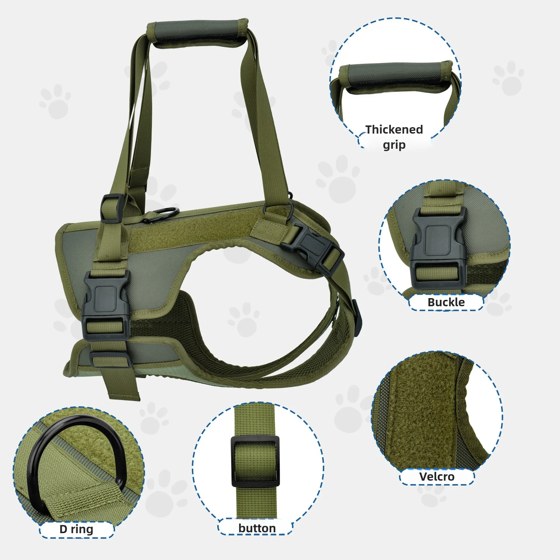 Elderly Dog Rear Leg Support Strap Assist Chest Back Rehabilitation Training Pet Accessories Supplies