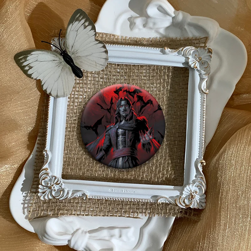 Tinplate Soft Button Pin Anime Castlevania Brooch for Bag Creative Jewelry Gift Leon Belmont Simon Belmont Richter Belmont Badge