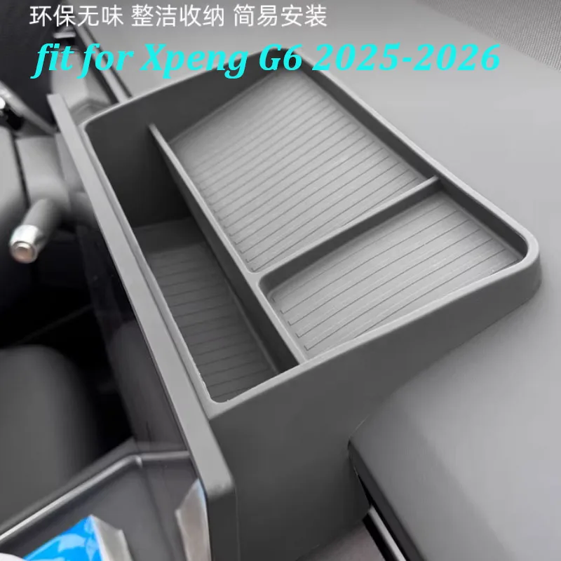 

Car Silicone Storage Box Behind Screen for Xpeng G6 2025-2026 Center Console Organizer ETC Tray Interior Accessories