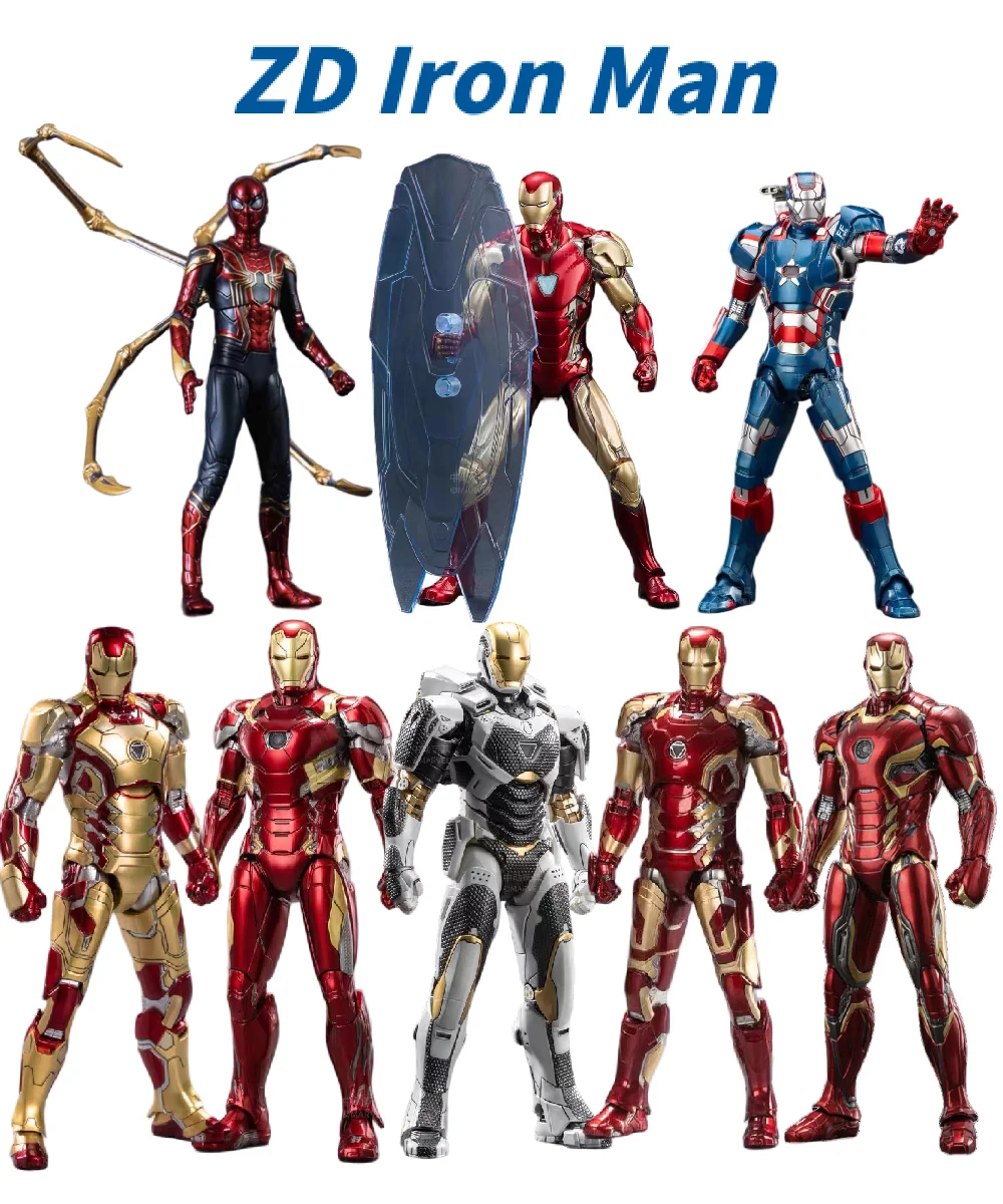 

ZD Toys Iron Man Series Joint Movable MK38 MK42 MK43 MK45 MK46 MK85 IronPatriot Iron Spid Movie Action Figure 7 Inches MarkDolls