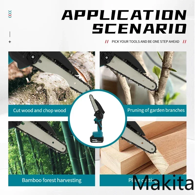 

Makita electric chainsaw UC100 rechargeable branch pruning 4 inch wood workshop DIY electric loggi