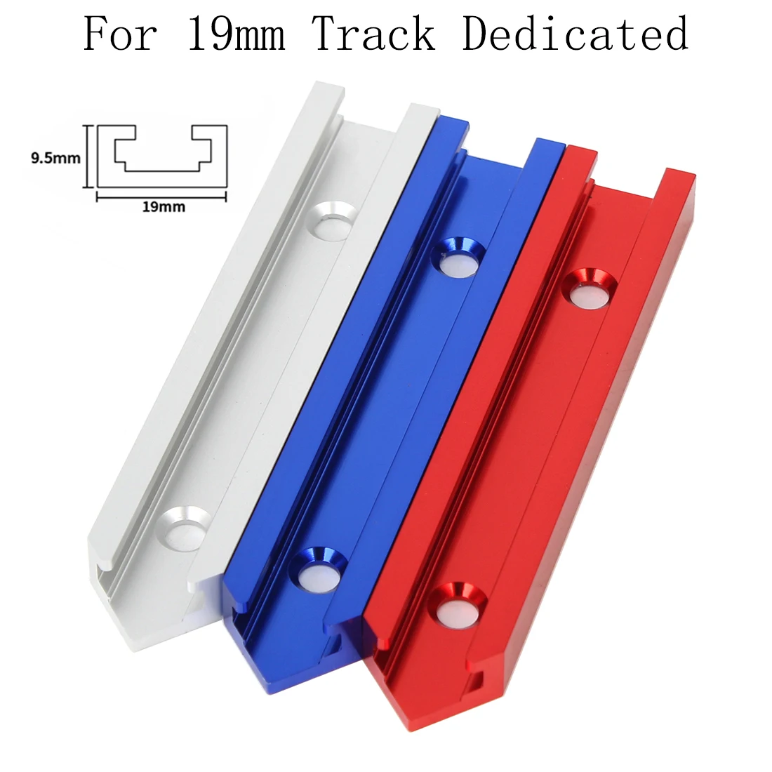 

19mm T Tracks for Woodworking Double-Cut Jig Profile Universal T-Tracks with Predrilled Mounting Holes Intersection Tool