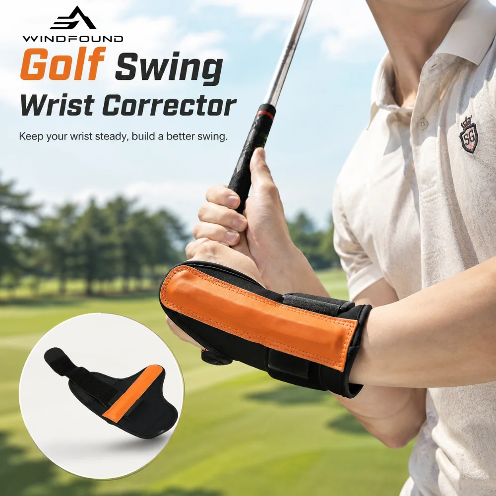 Golf Wrist Brace Swing Trainer for Men and Women, Ambidextrous Hinge Support for Wrist Position, Swing Practice and Training