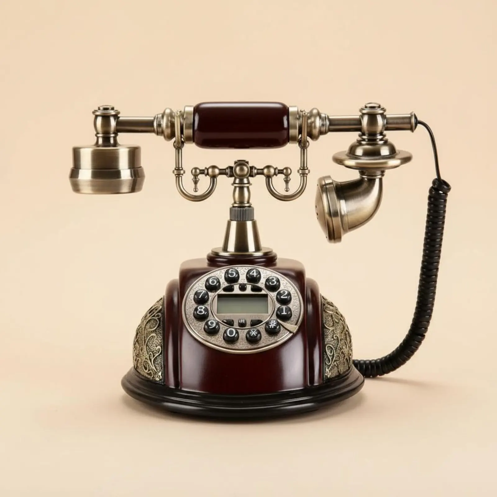 

Antique Design Telephone Redial Vintage Desk Telephone Antique Design Rotary Phone No Battery Needed Home Decor Realistic