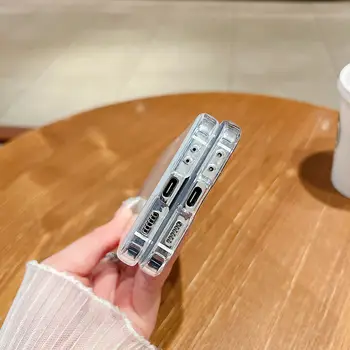 適用於三星 Galaxy Z Flip 7 6 5 4 3 5G 的軟式 TPU 透明手機殼,折疊矽膠保護套,也適用於三星 Z Flip6 Flip5 Flip4 Flip7 FE 6 最佳銷售 三星翻蓋3手機殼 - №3