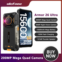 Ulefone Armor 26 Ultra Rugged Smartphone 5G 15600mAh 12GB+512GB Mobile Phone 200MP+64MP Night Vision 120W Cell Phone Andriod NFC