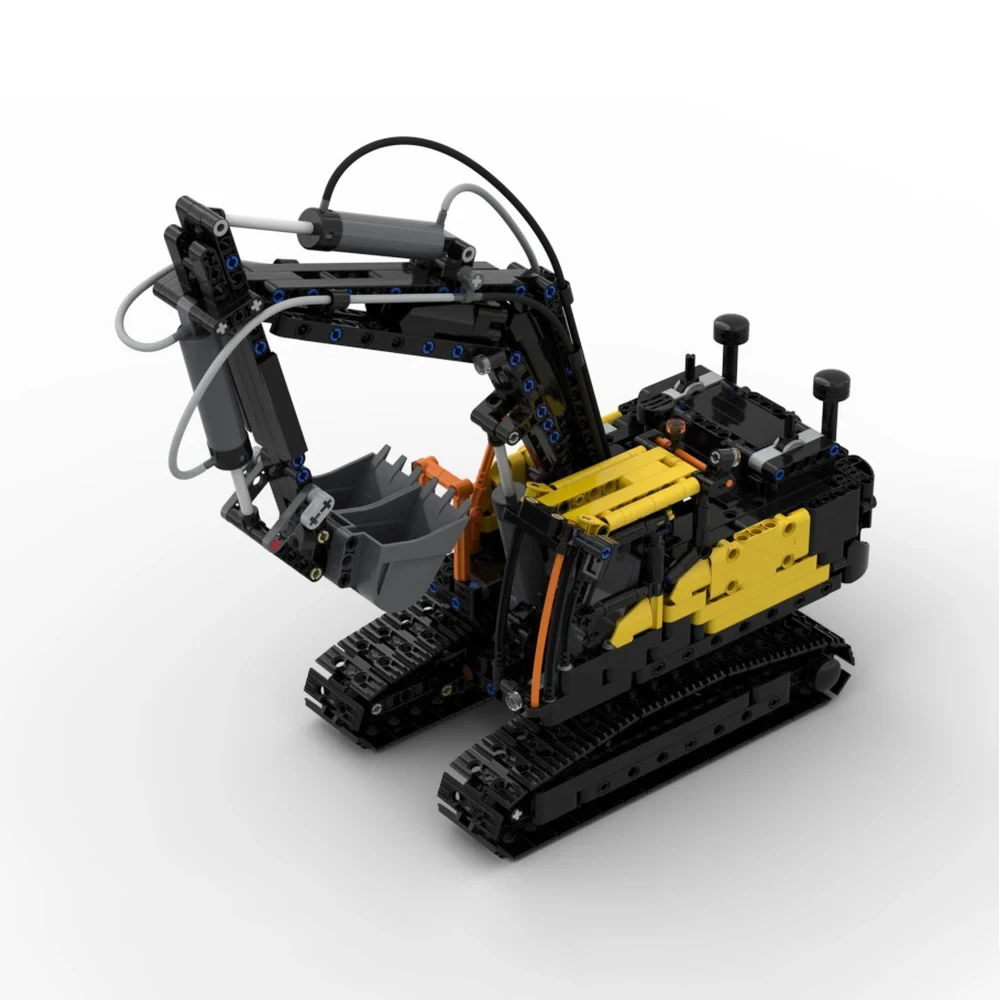 New MOC-194449 Mini Excavator Manual Edition EC230 Splicing Building Block Model 820PCS Adult Collection Kids Toy Birthday Gift