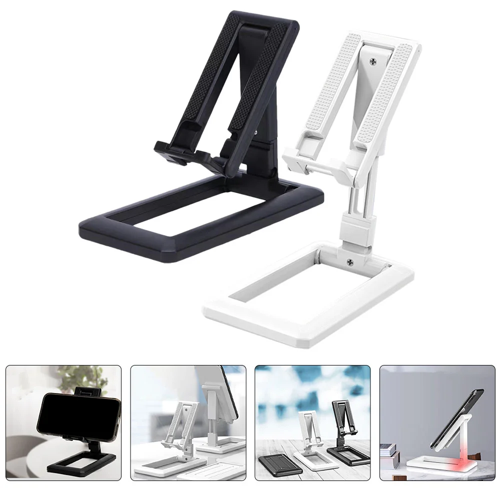 2 Pcs Storage Rack Mount Tabletop Holder Stand Bracket Household Folding Metal Mobile 1