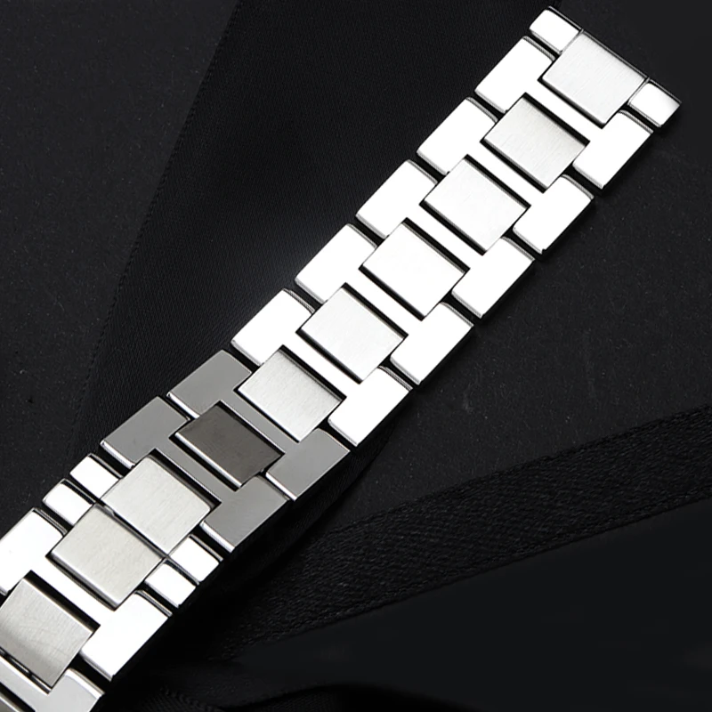 Watchband For C-artier Tank Watchstrap Stainless Steel watchband 16mm 17.5mm 20mm 22mm 23mm with steel folding clasp Accessorie