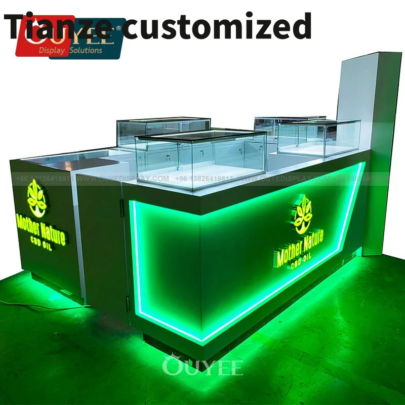 Customized-Commercial Furniture Custom Cabinets Retail Store Shop Smoke Shop Display Accessories Floor Glass Display