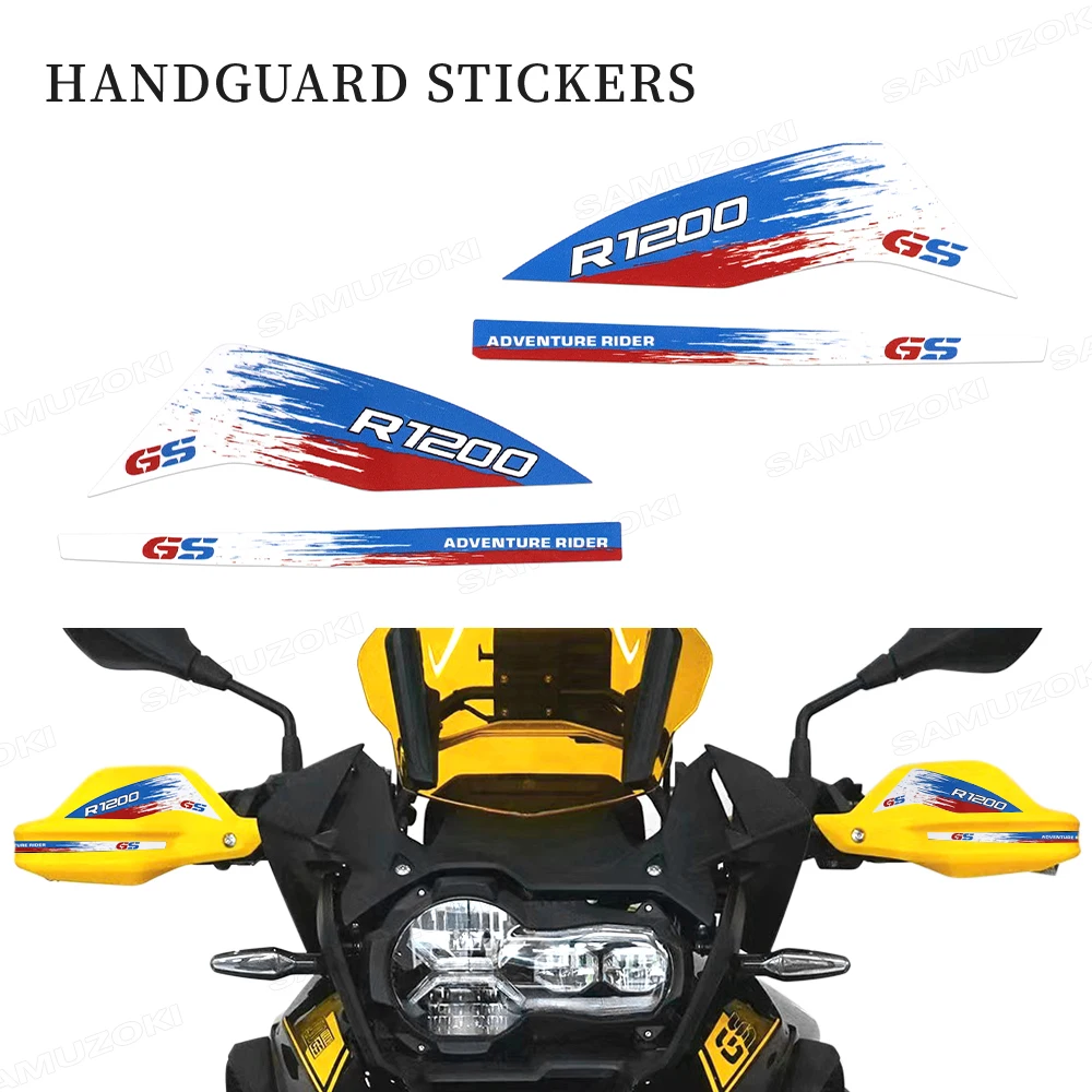 

Motorcycle HandGuard Stickers Decals For R1250GS ADV R 1200GS Adventure XR F850/750/650GS 40 Years Triple Black Waterproof