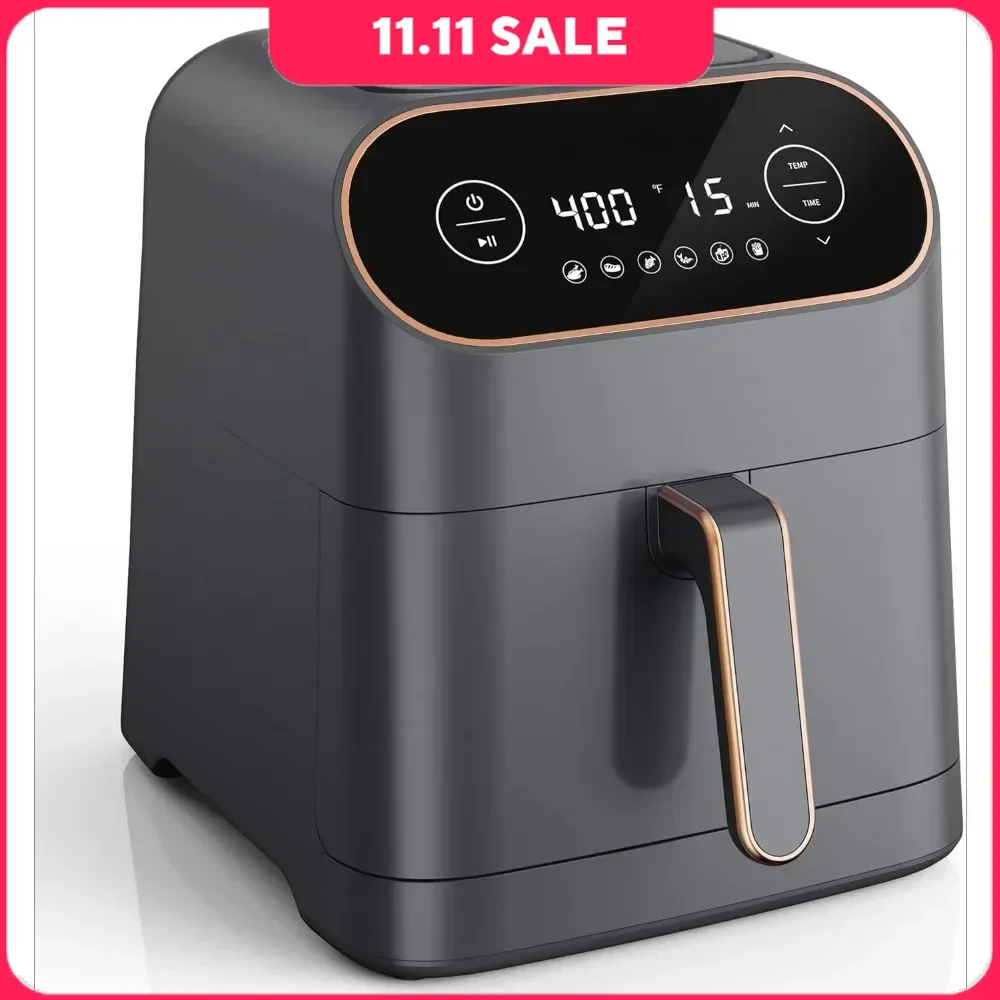 

9QT Electric Air Fryers with LCD Touch Control Panel and Nonstick Basket & Temperature Control, 6-in-1 Airfryer Oilless Oven