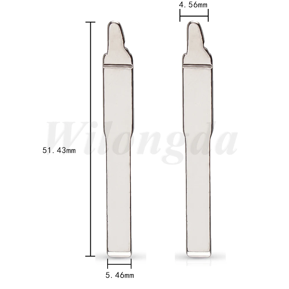 Hoja de llave remota abatible de Metal sin cortar para Ford Focus, original, #98, HU101, 10 unidades por lote