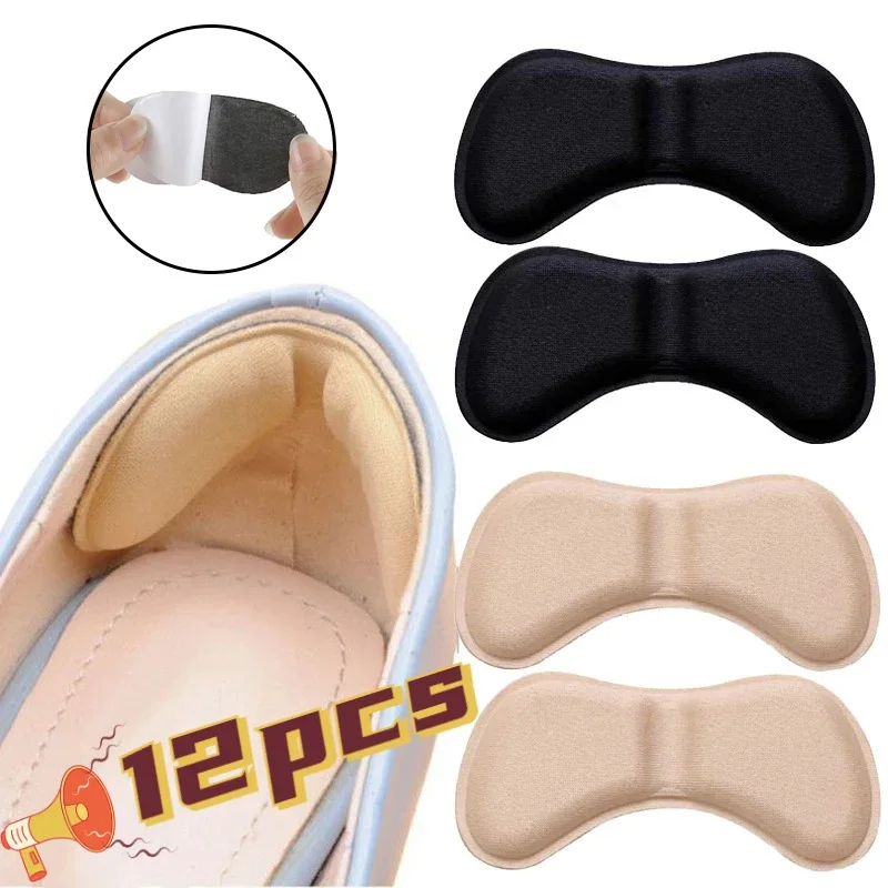 12 Parches Adhesivos para Talones, Almohadillas Antidesgaste para Alivio del Dolor, Cuidado de los Pies, Protector de Talón, Insertos para Zapatos