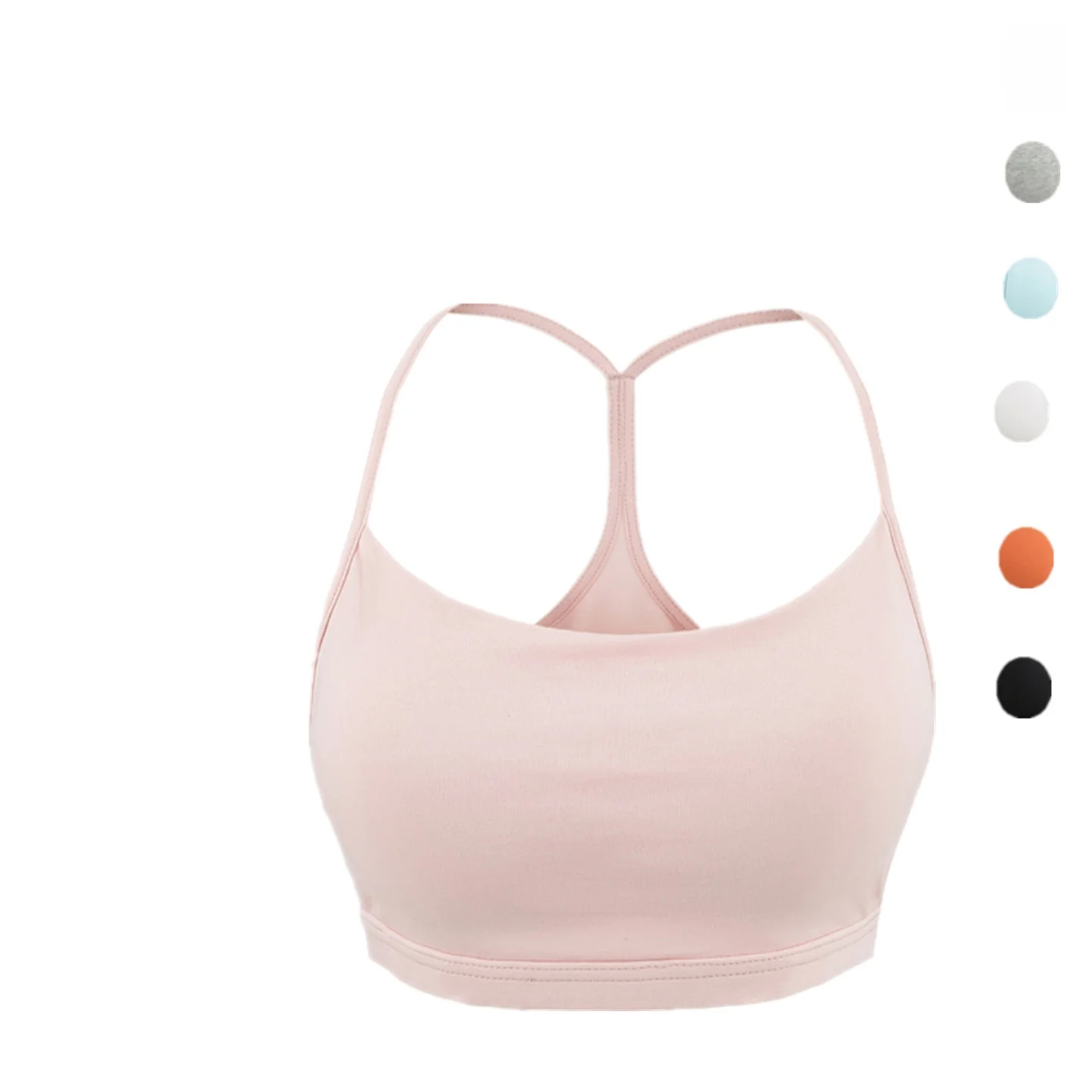 

American Hot Girl Retro Crop Top with Chest Pad Vest No Steel Ring Sports Yoga Bal Fitn Base irt Street Sle ort...