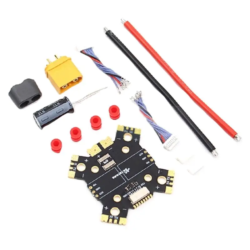 

FFYY-For SKYSTARS PDB XT60 Power Distribution Board 4X25A 4X30A для FPV-дронов и квадрокоптеров, блок распределения питания PDB XT60