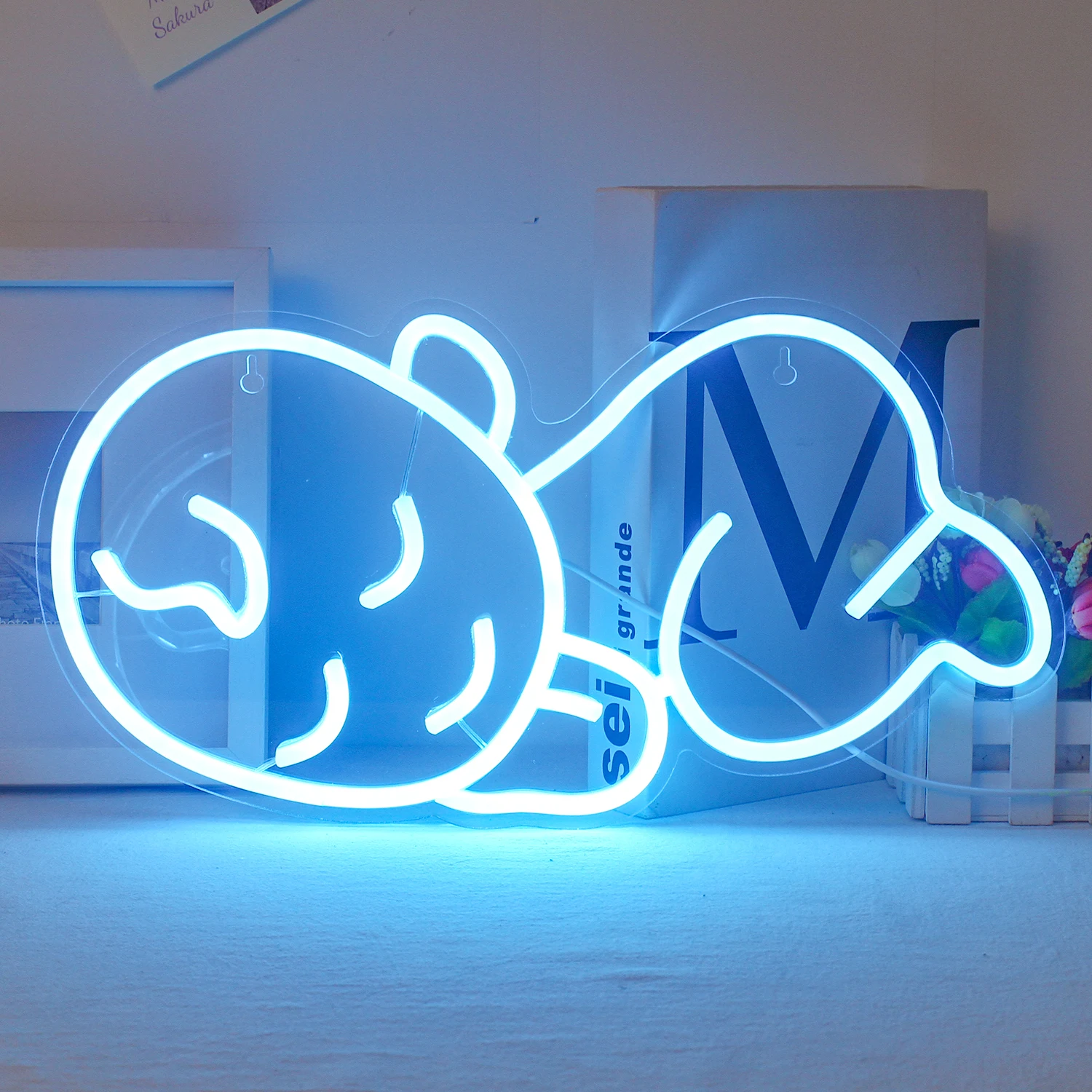 Luz de neón Led creativa para bebé, Mural personalizado para dormitorio, hogar, niños, niñas, habitación de arte, regalo de nacimiento para bebé, decoración de pared, día de la madre