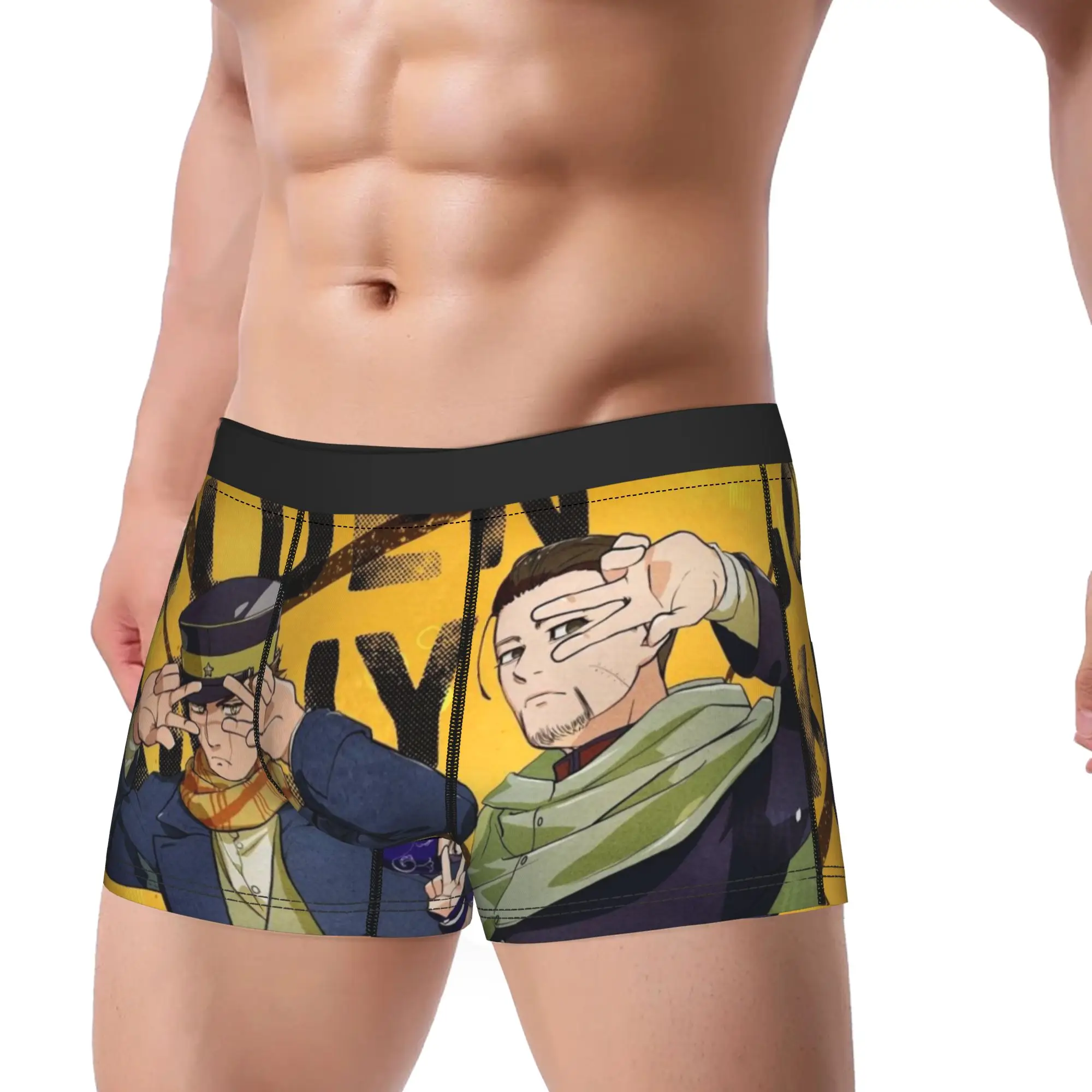Golden Kamuy Underpants Homme Panties Men's Underwear Golden Kamuy Comfortable Shorts Boxer Briefs