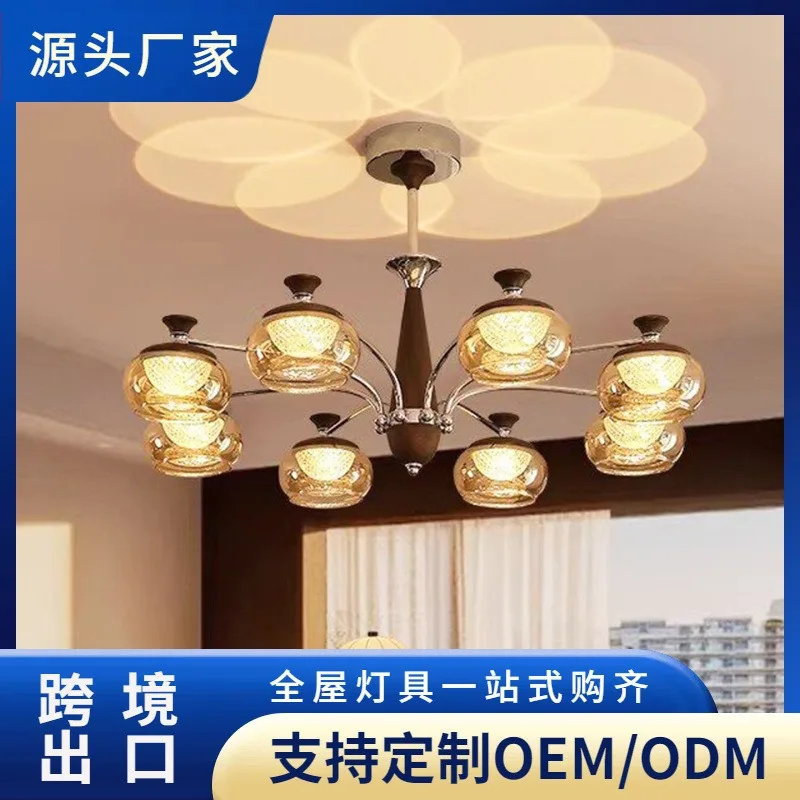 Medieval style living room chandelier persimmon light 2026 new retro hall main light super bright lamp