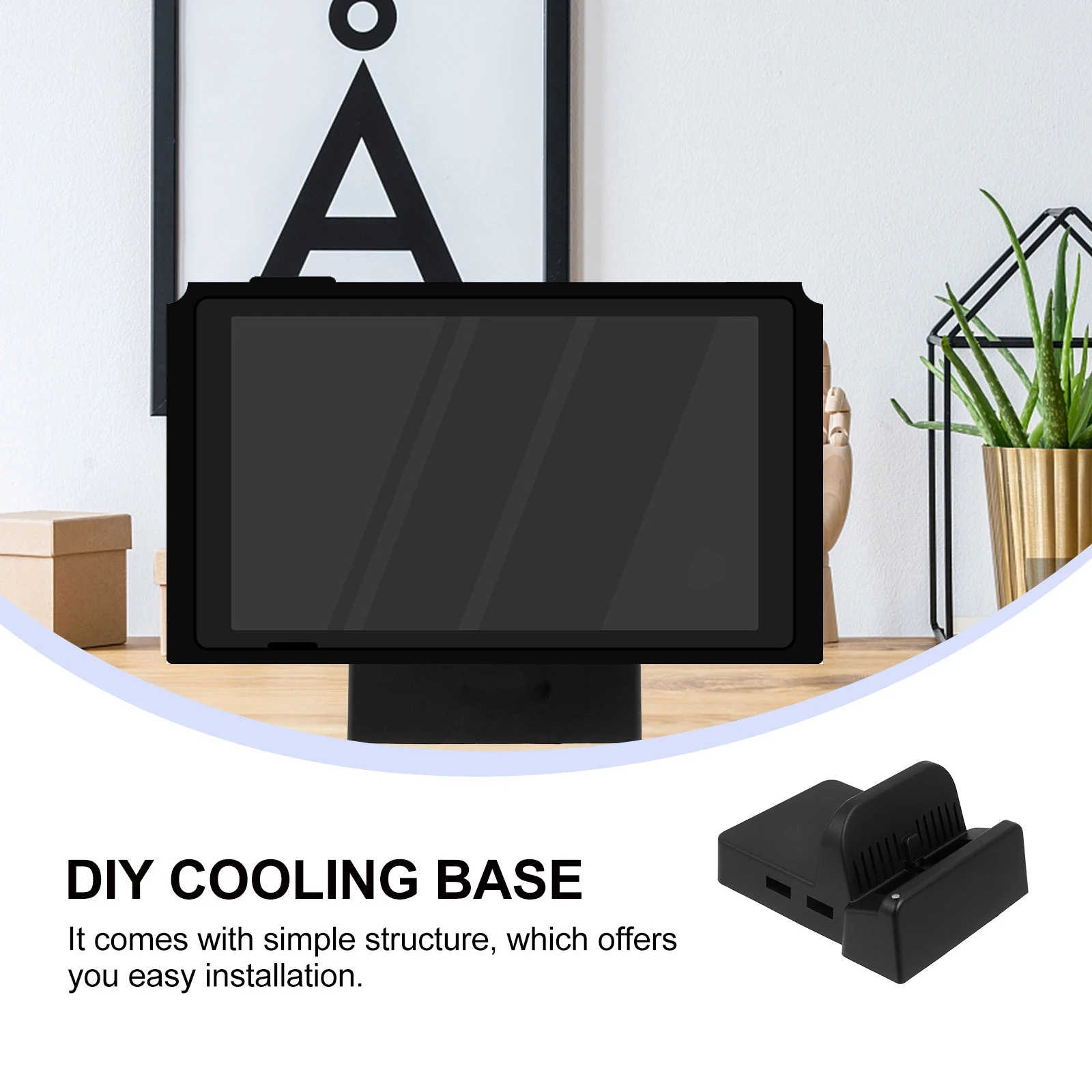 

1 set 1 Set Diy Dock Stand Base Replacement Shell Cooling For Portable Game Console Support Heat Dissipation