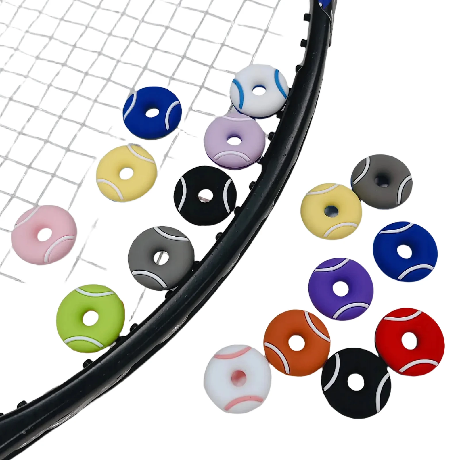 Tennis Vibration Dampener, Bagel Tennis Vibrations Shock, Reduce Vibration,100 PCs, Free Shipping