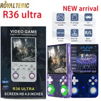 Consola de juegos portátil R36Ultra Retro, sistema Linux de código abierto de 4,0 pulgadas, 64/128GB, nuevo reproductor de vídeo portátil, juego portátil
