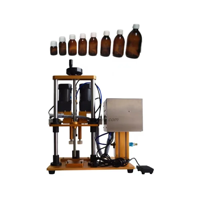Multi-specification Daily Chemical Four-wheel Capping Machine Food Cosmetic Beverage Nut Jar Plastic Lid Rubbing Machine