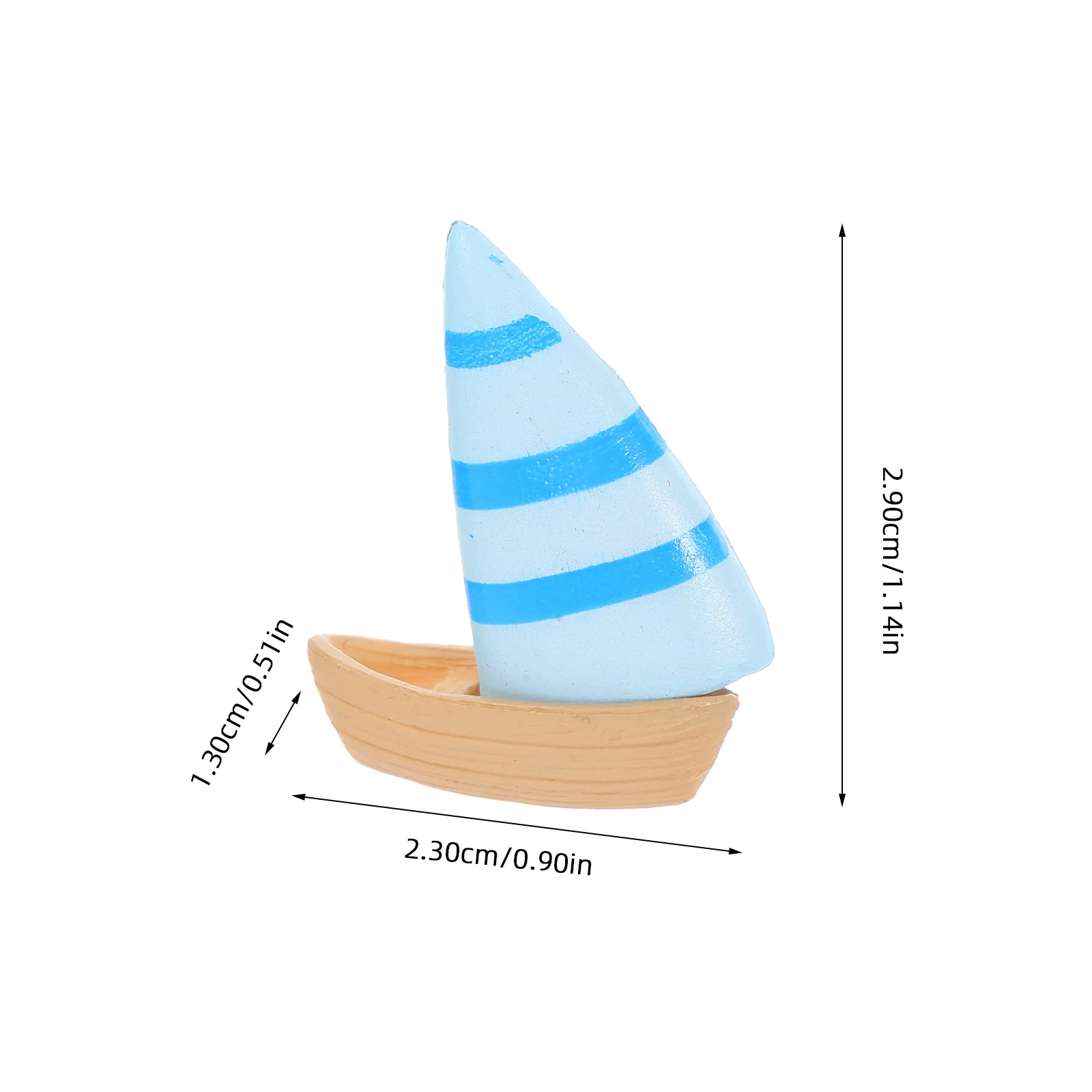 10Pcs Miniature Sailboat Decorative Ornament Lightweight Plastic Garden Pond Accessories Realistic Micro Landscape Desktop Table