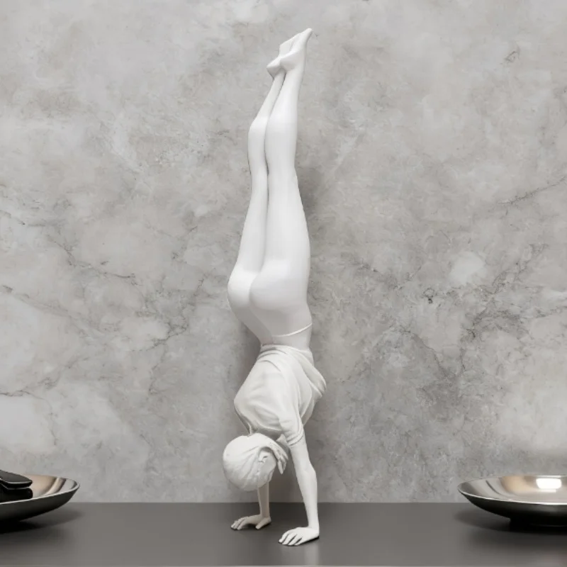 3D Printed Inverted Sports Dance Figure Sculpture Creative Ballet Girl Street Dance Art Ornament Home Room Aesthetic Decor