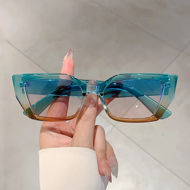 Kammpt schicke Katzenauge Trends schattiert mehrfarbige Damen marke Sonnenbrille Modestil Leopard Strand Sonnenbrille für Damen