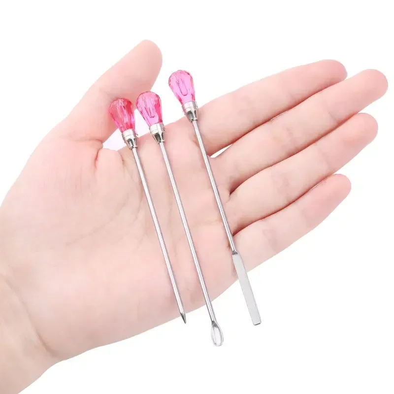 3PCS Poke Nadel Graben Power Löffel Rühren bar Werkzeug Set Für Professionelle Silikon UV Kleber Harz Form Epoxy Schmuck, der Werkzeuge