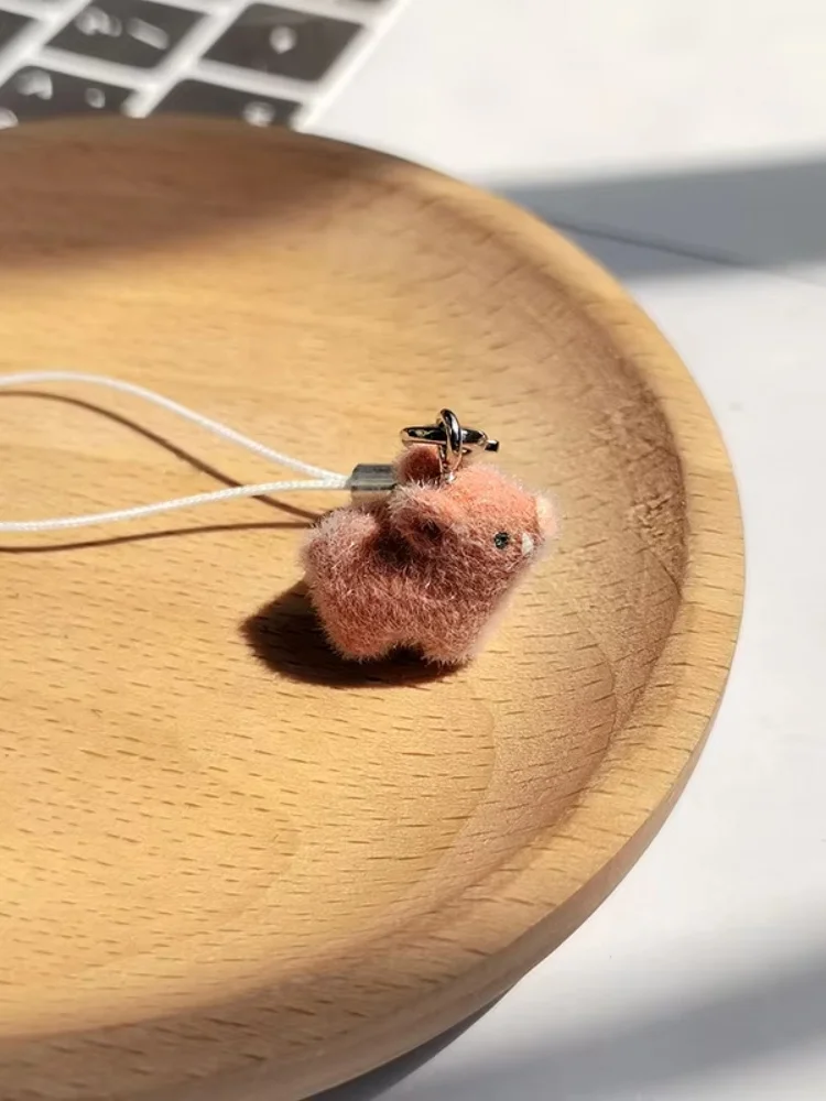 الراتنج يتدفقون لطيف خنزير صغير سلاسل المفاتيح لصديق هدية رقيق جميل الخنزير الحيوان الحيوانات الأليفة قلادة حقيبة سماعة الاذن الحبل الهاتف