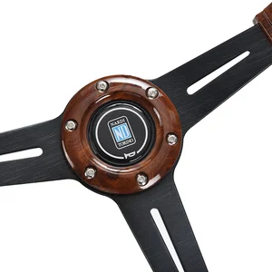 Steering wheel Nardi Wood Grain Racing, Deep Corn Drifting, Sports Shole with Logotype, Universal, 14 8 Main Sales Madeira steering wheel - №2